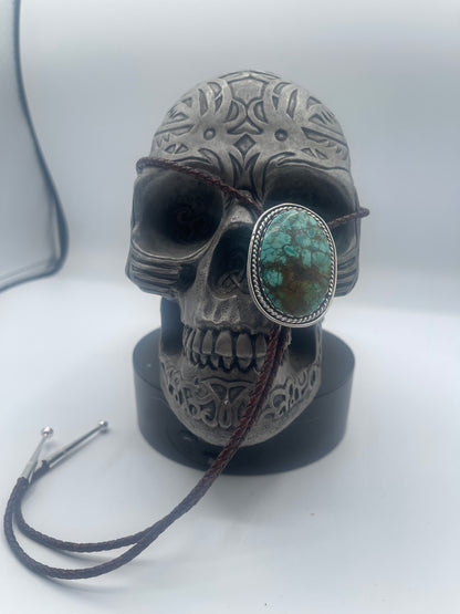 Earth and Sky Handmade Silver and Turquoise Bolo